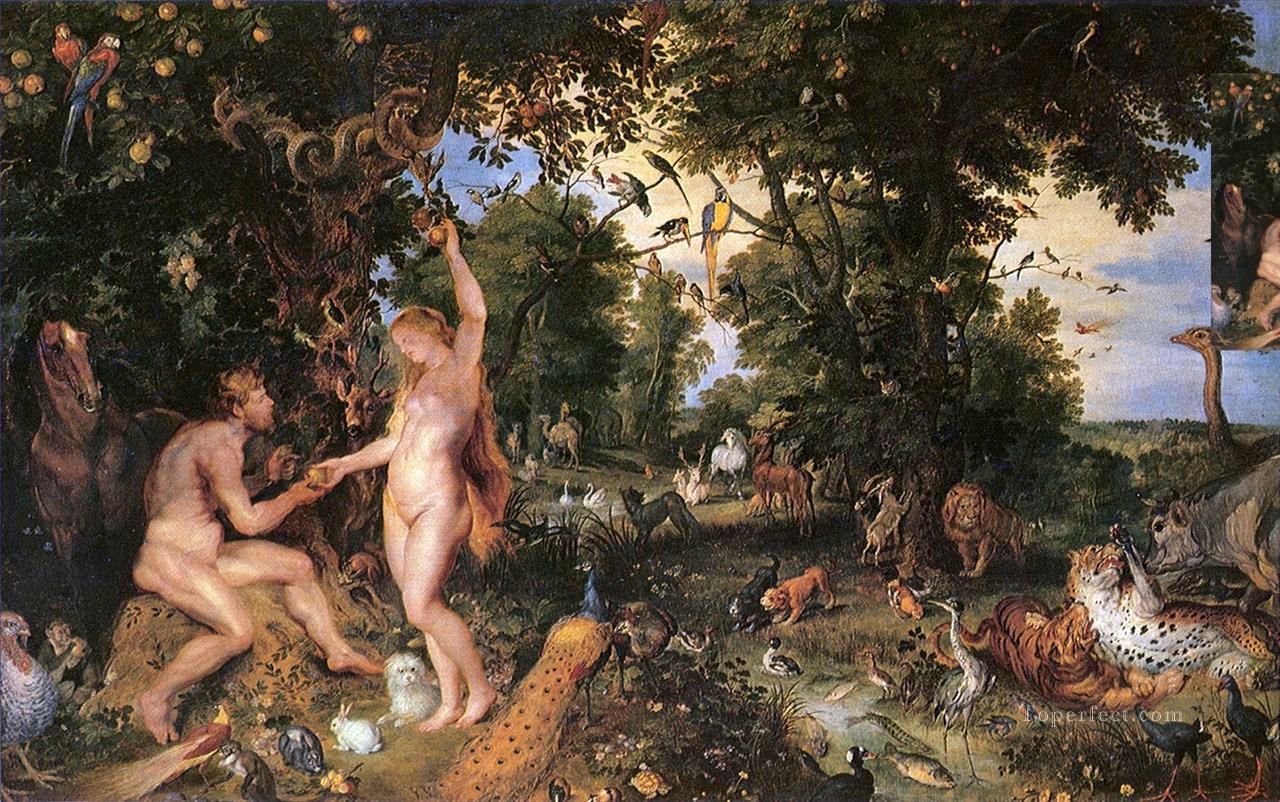 adam and eve big Peter Paul Rubens Oil Paintings